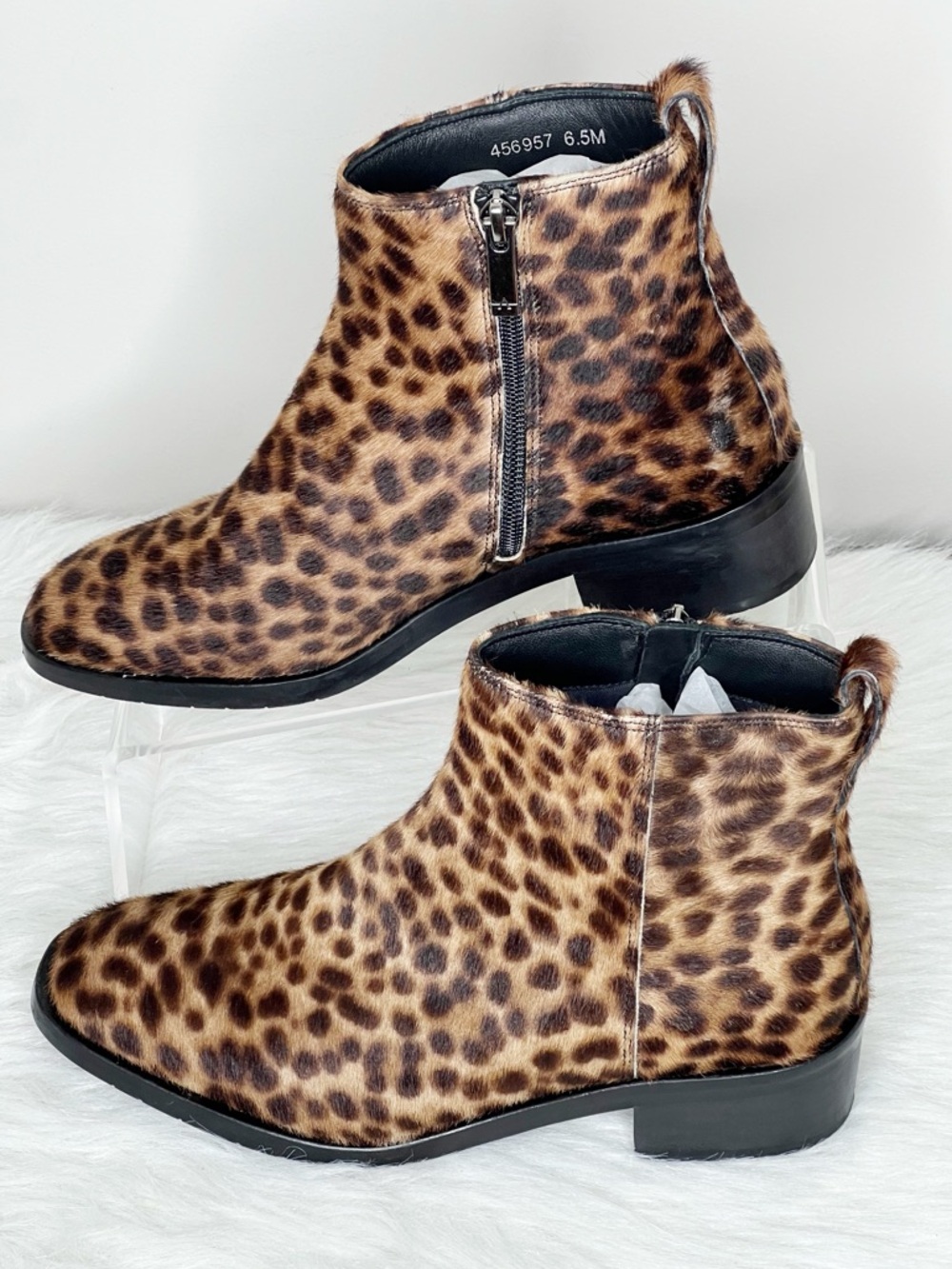 Aquatalia Carisa Calf Hair Spotted Leopard Size 6.5